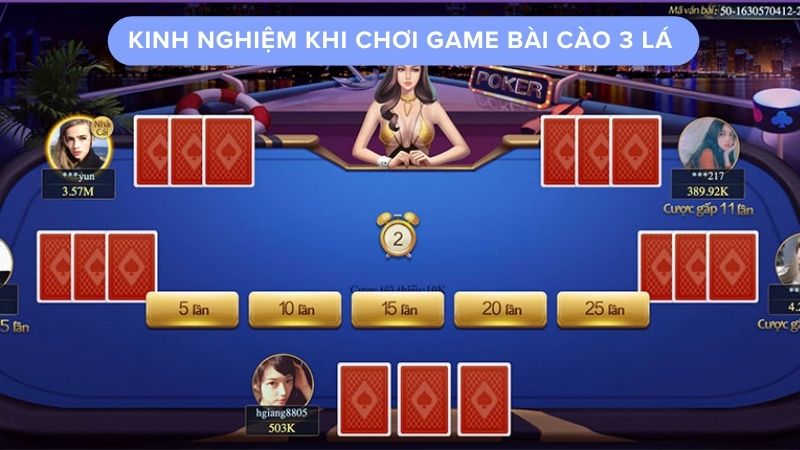 Kinh nghiệm khi chơi game bài cào 3 lá