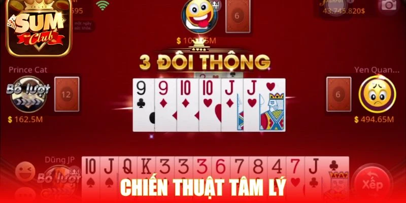 Mẹo đánh bài Tiến lên miền Nam/miền Bắc - Chiến thuật tâm lý