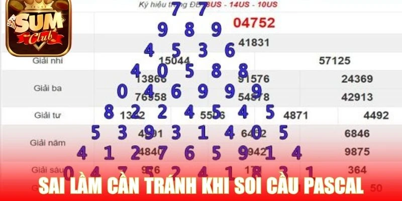 Sai lầm cần tránh khi soi cầu Pascal